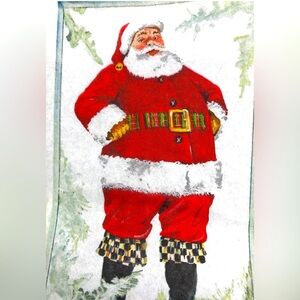 Mackenzie Childs MERRY CHRISTMAS PAPER GUEST NAPKINS OF SANTA - Brand New